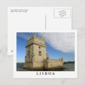 briefkaart "Torre de Belem, Lisboa" (Voorkant / Achterkant)