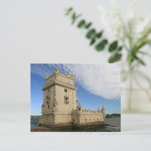 briefkaart "Torre de Belem, Lisboa" (Staand voorkant)