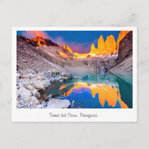 Briefkaart, Torres del Paine Patagonia Briefkaart