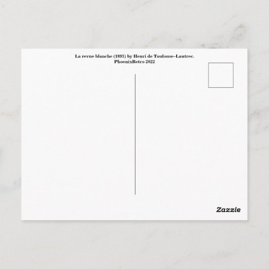 Briefkaart Toulouse-Lautrec (Achterkant)