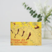 Briefkaart: Toulouse-Lautrec - dansgroep Briefkaart (Staand voorkant)