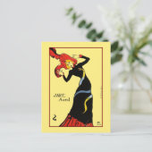Briefkaart: Toulouse Lautrec - Jane Avril Briefkaart (Staand voorkant)