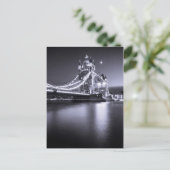 Briefkaart Tower Bridge 's nachts, Londen, Verenig (Staand voorkant)