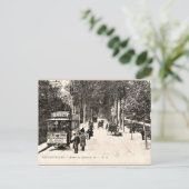 briefkaart, tram in Fontainbleau Briefkaart (Staand voorkant)