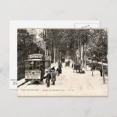 briefkaart, tram in Fontainbleau Briefkaart (Voorkant / Achterkant)