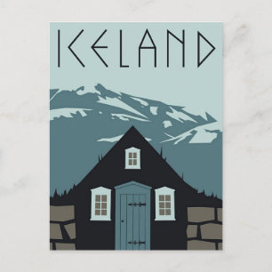 Briefkaart - Travel Poster IJsland