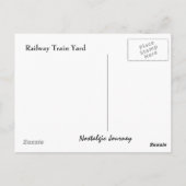 Briefkaart ~ TREIN YARD the LANG HALLWAY CARS (Achterkant)