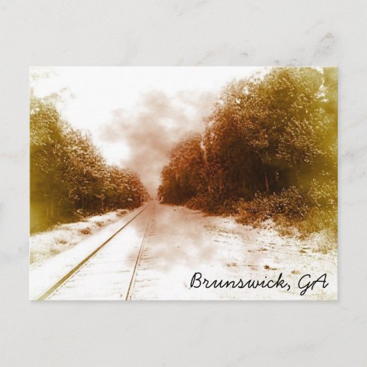 Briefkaart treinspoor (Voorkant)