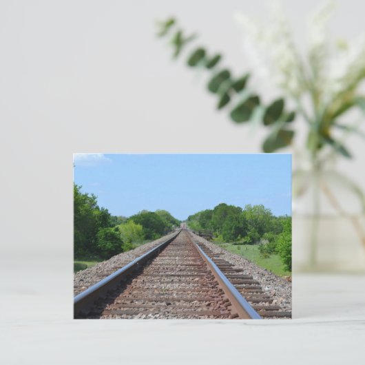 Briefkaart treinspoor (Staand voorkant)