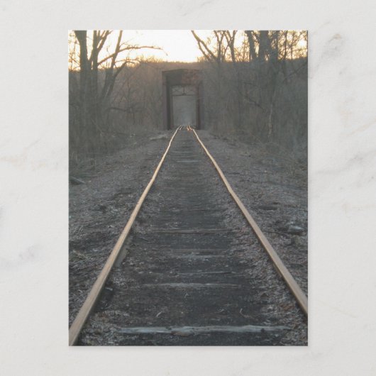 Briefkaart treinsporen (Voorkant)