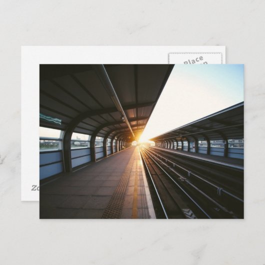 Briefkaart treinstation (Voorkant / Achterkant)