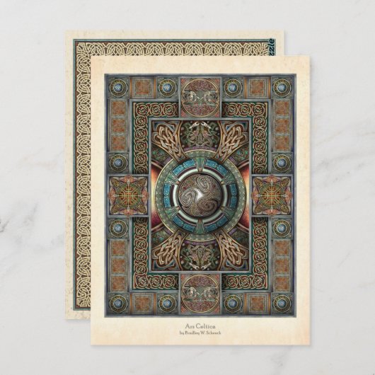 Briefkaart Triskelion Mandala II (Voorkant / Achterkant)