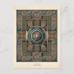 Briefkaart Triskelion Mandala II