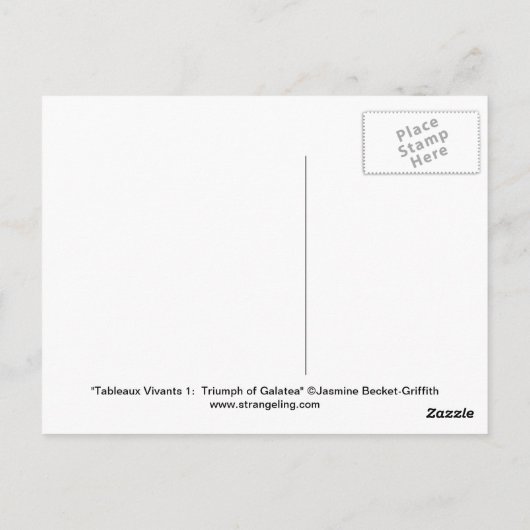 briefkaart "Triumph of Galatea" (Achterkant)