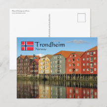 Briefkaart Trondheim Noorwegen