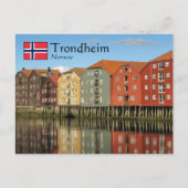 Briefkaart Trondheim Noorwegen (Voorkant)