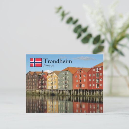 Briefkaart Trondheim Noorwegen (Staand voorkant)