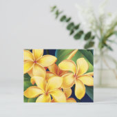 Briefkaart Tropisch Paradise Plumeria (Staand voorkant)