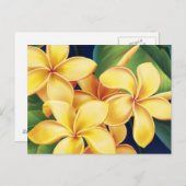 Briefkaart Tropisch Paradise Plumeria (Voorkant / Achterkant)