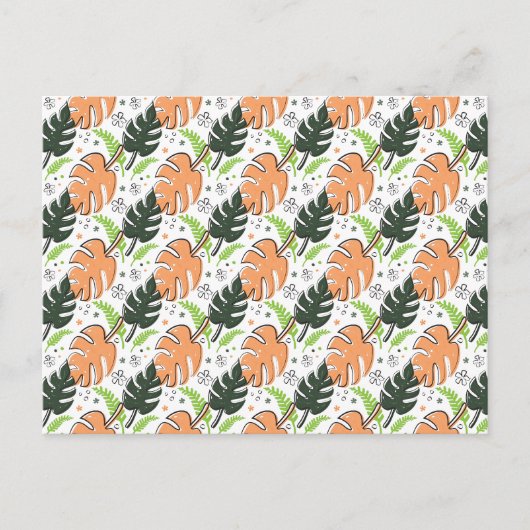 briefkaart tropische bladeren (Voorkant)
