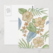 Briefkaart Tropische bloemen (Voorkant / Achterkant)