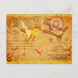  briefkaart tropische eilandkolibrie