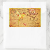  briefkaart tropische eilandkolibrie rechthoekige sticker (Tas)