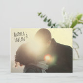 Briefkaart trouwuitnodiging met foto in het Spaans (Staand voorkant)
