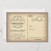 Briefkaart trouwuitnodiging met foto in het Spaans (Achterkant)