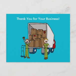 Briefkaart Truck Mannen verplaatsen