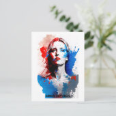 Briefkaart Tsjechië - Portret Abstract (Staand voorkant)