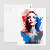 Briefkaart Tsjechië - Portret Abstract (Voorkant / Achterkant)