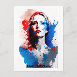 Briefkaart Tsjechië - Portret Abstract