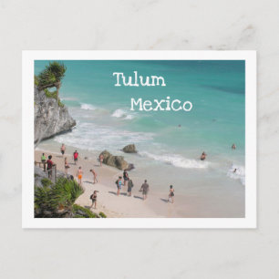 BRIEFKAART/TULUM, MEXICO/RUÏNES BOVEN HET STRAND BRIEFKAART