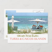 briefkaart, TURKEN & CAICOS:  UITEINDELIJKE Briefkaart (Voorkant / Achterkant)
