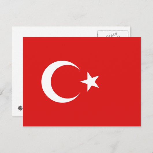 Briefkaart Turkije-vlag (Voorkant / Achterkant)