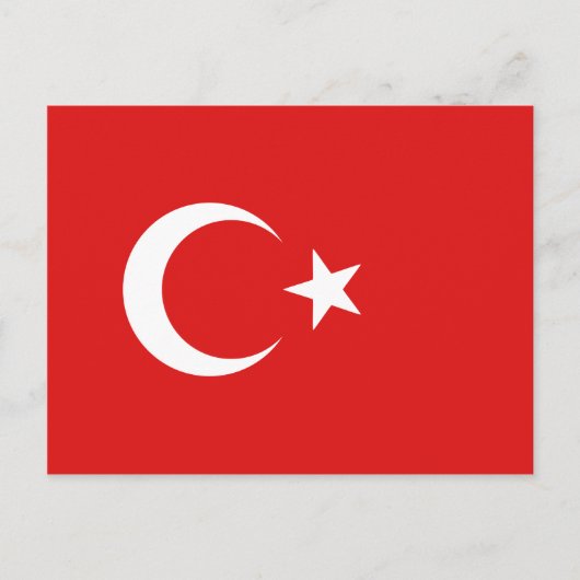 Briefkaart Turkije-vlag (Voorkant)