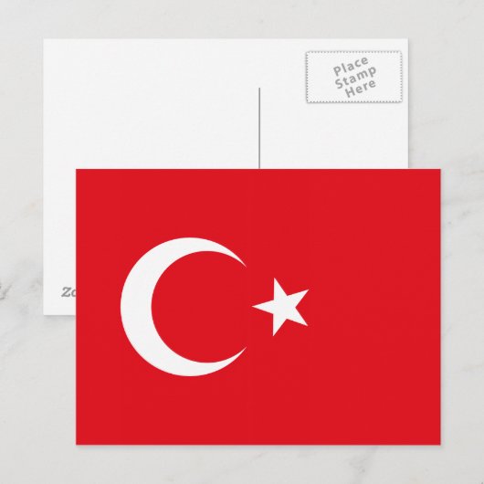 Briefkaart Turkije-vlag (Voorkant / Achterkant)
