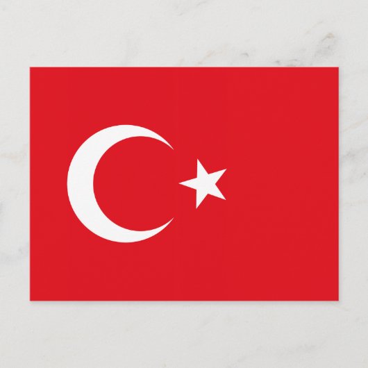 Briefkaart Turkije-vlag (Voorkant)
