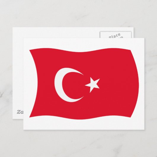 Briefkaart Turkije-vlag (Voorkant / Achterkant)