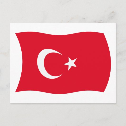 Briefkaart Turkije-vlag (Voorkant)