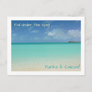 briefkaart/TURKS EN CAICOS / "HERFST ONDER DE SPEL Briefkaart
