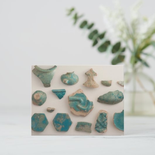 Briefkaart Turquoise Vessel Sherds (Staand voorkant)