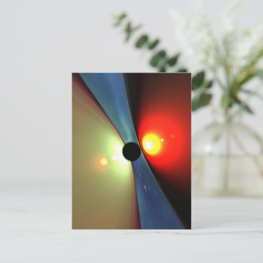 Briefkaart tussen werelden (Staand voorkant)