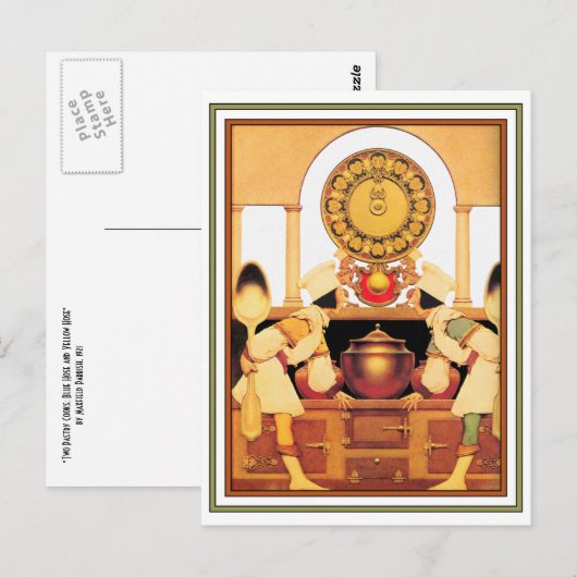 Briefkaart: Twee banketbakkers - Maxfield Parrish Briefkaart (Voorkant / Achterkant)