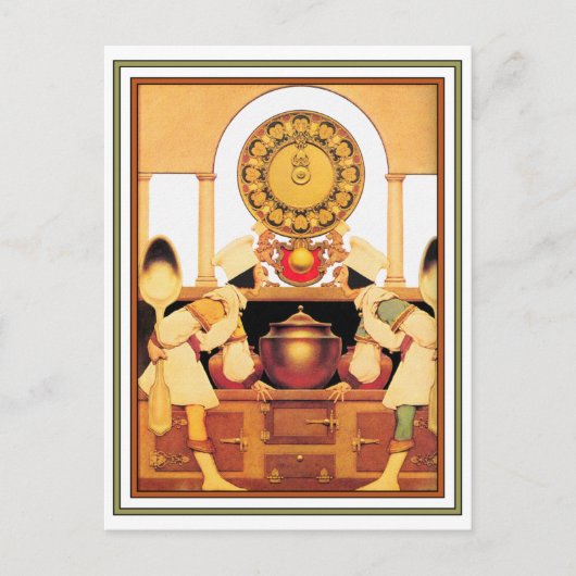 Briefkaart: Twee banketbakkers - Maxfield Parrish Briefkaart (Voorkant)