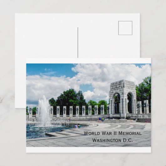 Briefkaart Tweede Wereldoorlog monument (Voorkant / Achterkant)