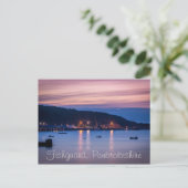 Briefkaart twilight Fishguard Pembrokeshire Wales (Staand voorkant)