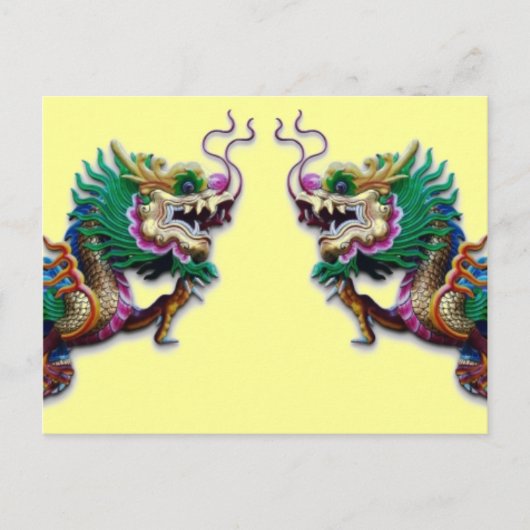 Briefkaart Twin Dragons (Voorkant)