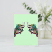 Briefkaart Twin Dragons (Staand voorkant)